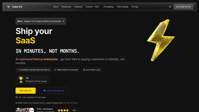 A screenshot of IndieKit