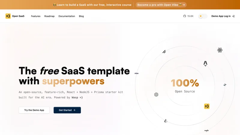 A screenshot of Open SaaS
